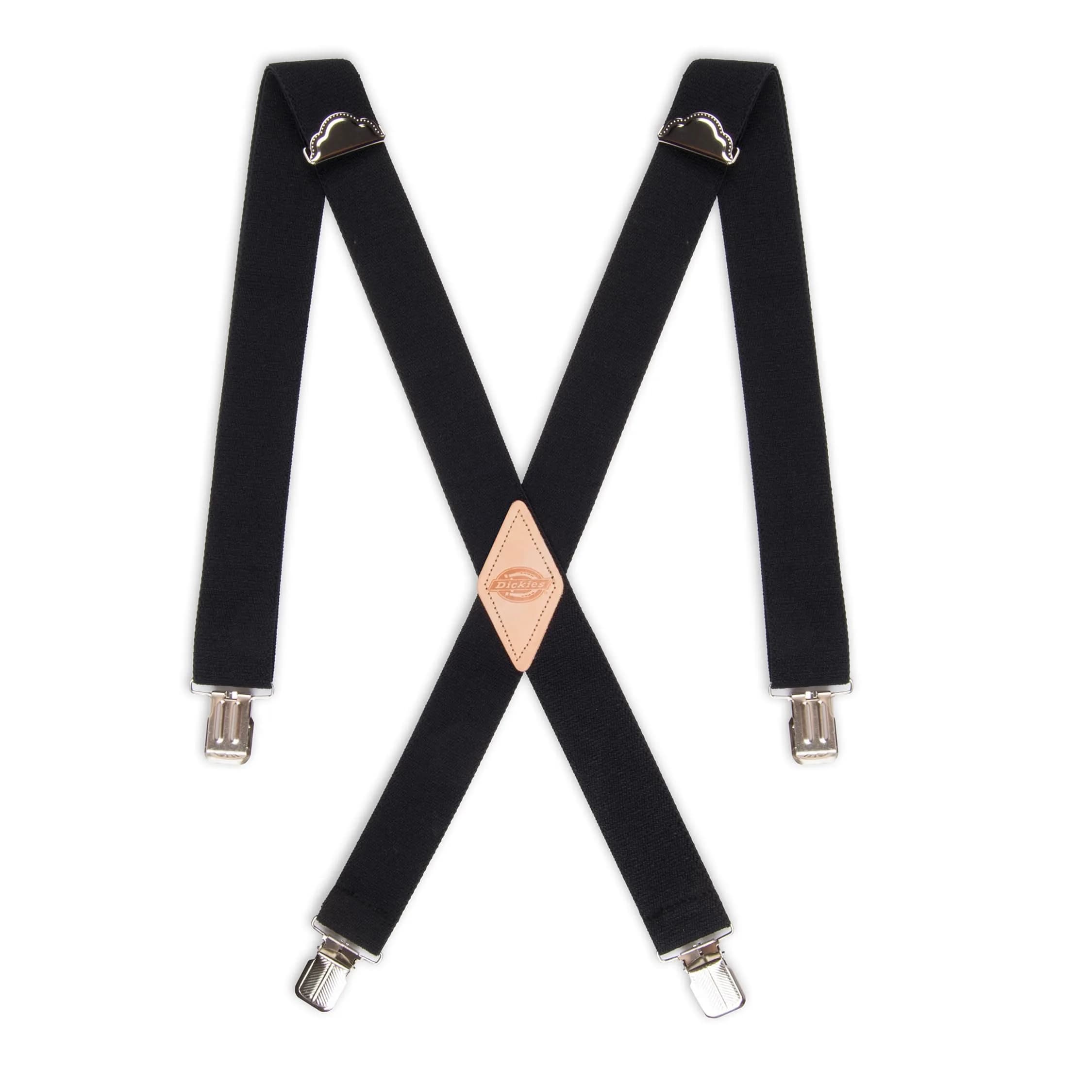 Dickies Mens 1-1/4 Solid Straight Clip Suspenders Black | Heavy Duty Work & Style - main product image