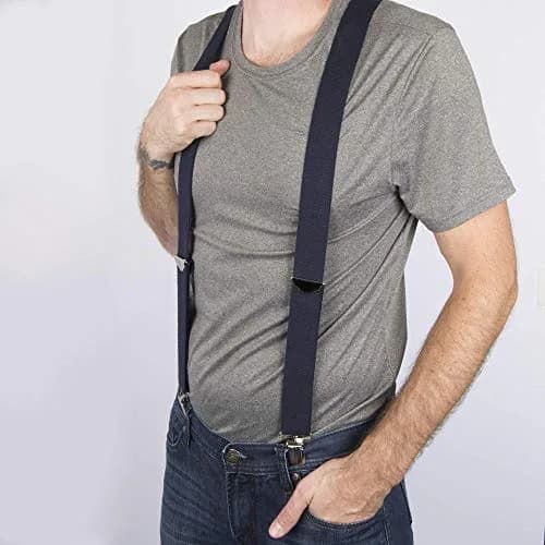 Dickies Men's 1-1/4" Solid Straight Clip Suspender, Navy, One Size (48" Max Waist) | Heavy Duty Work & Style thumbnail 5