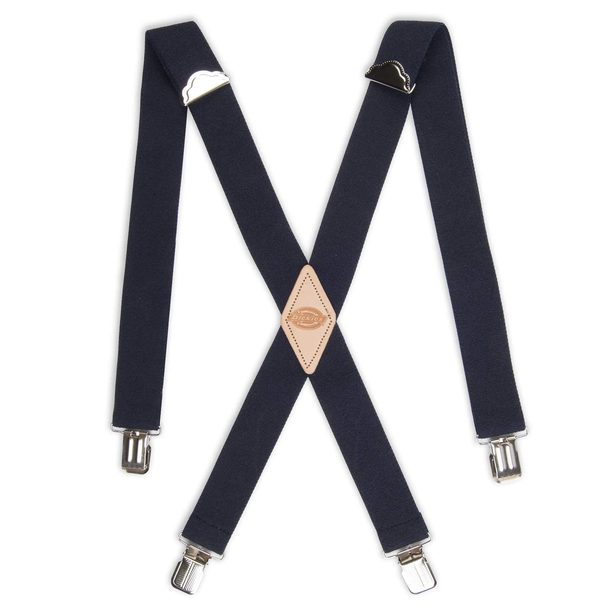 Dickies Men's 1-1/4" Solid Straight Clip Suspender, Navy, One Size (48" Max Waist) | Heavy Duty Work & Style
