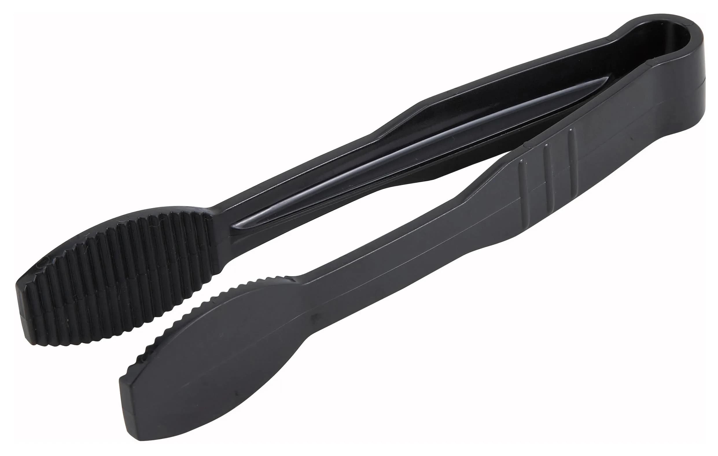 Winco 8" Scissor Style Spaghetti Tongs | Stainless Steel, Dishwasher Safe, 20cm (8") — Black