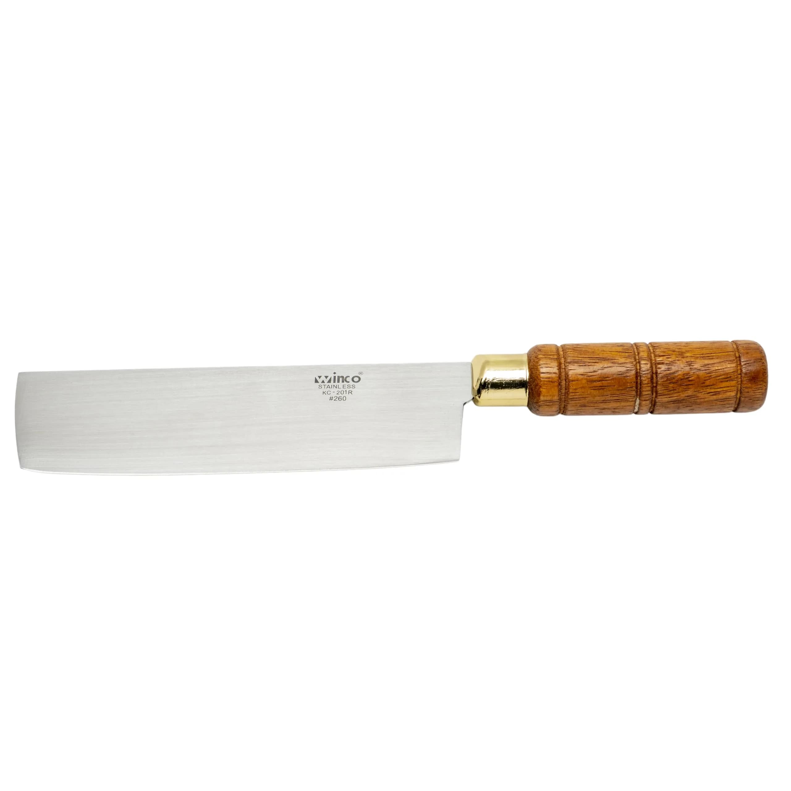 Winco KC-201R Chinese Chef's Knife 17.8 cm (7 in) | Stainless Steel Blade for Chopping & Slicing - main product image