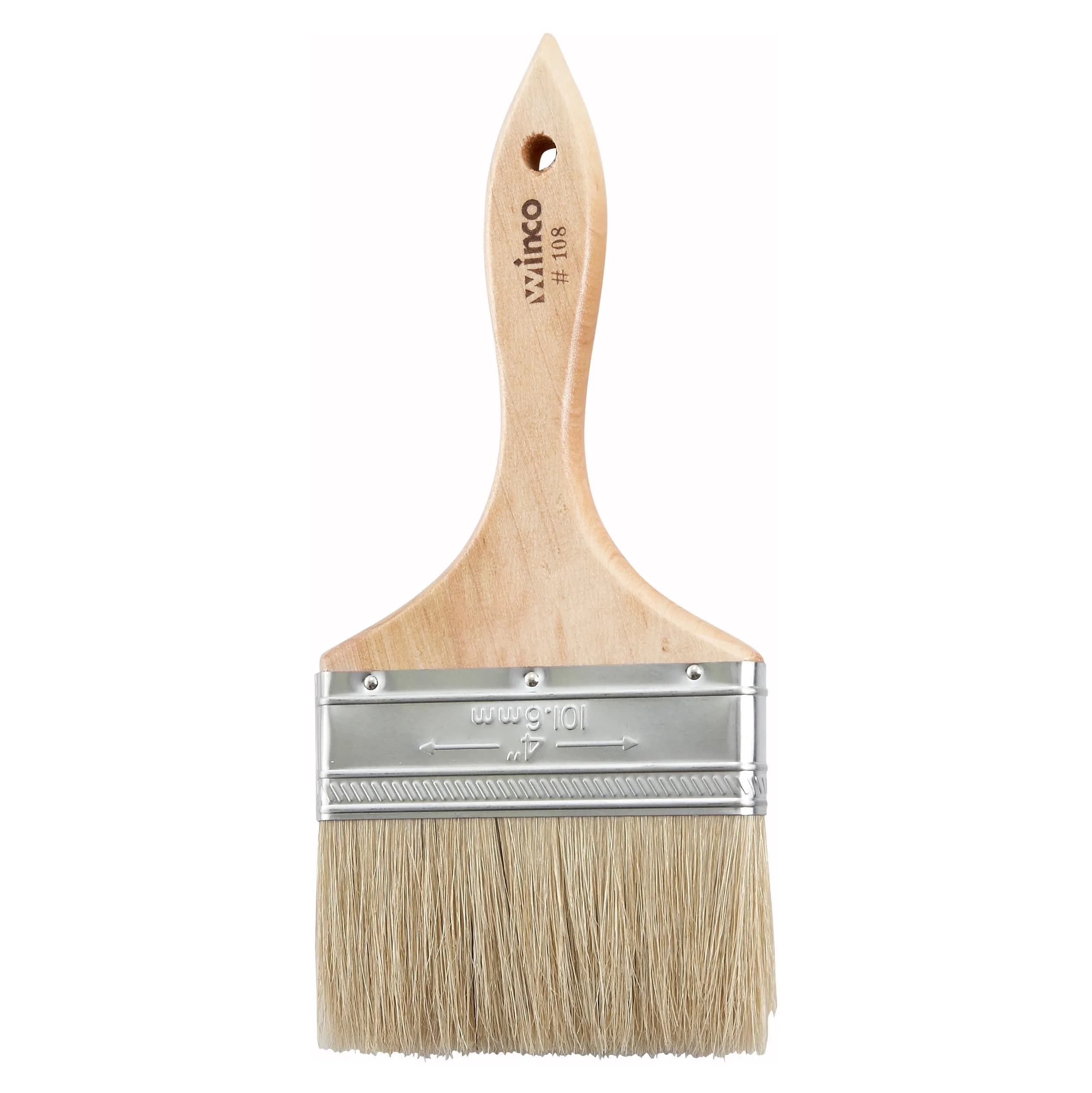 Winco Boar Bristle Pastry Brush 3.8cm (1.5-Inch) | Even Glazing for Baking — 4-Inch