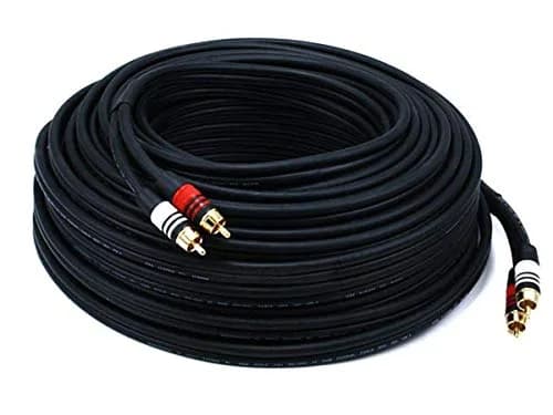 Monoprice Premium 2 RCA Plug to 2 RCA Plug 22AWG Cable 1.83m (6ft) | Shielded Audio Cable thumbnail 5