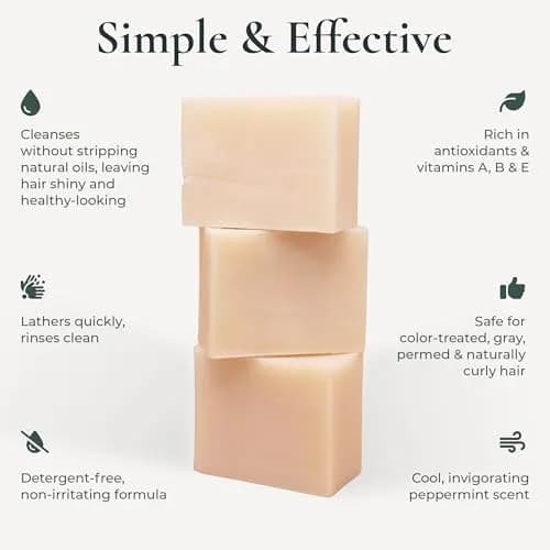 J.R.LIGGETT'S Jojoba & Peppermint Shampoo Bar 100g (3.5 oz) | Natural Vegan Formula for Healthy Hair thumbnail 3