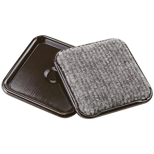 SOFTTOUCH 2-1/2" Square Reusable Carpet Bottom Furniture Caster Cups, 12-Pack, Brown/Gray | Protects Floors & Reduces Noise thumbnail 6