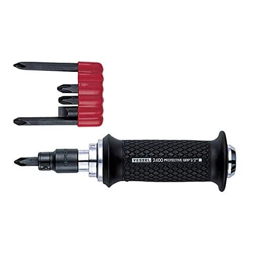 VESSEL Impact Screwdriver with Soft Grip, 197mm (7.8 inches) | Replaceable Bit & Socket Compatibility thumbnail 1