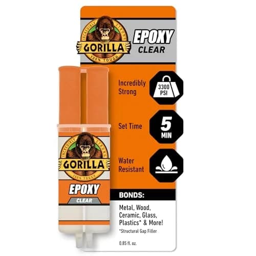 Gorilla 2 Part Epoxy 0.85 oz | Incredibly Strong Bonding, 5 Min Set, Clear thumbnail 1