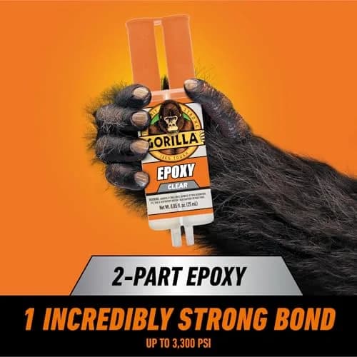 Gorilla 2 Part Epoxy 0.85 oz | Incredibly Strong Bonding, 5 Min Set, Clear thumbnail 5