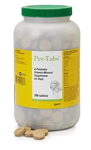 Pet-Tabs Multivitamin Supplement for Dogs & Puppies 500 Chewables | Supports General Wellness & Coat Health thumbnail 1