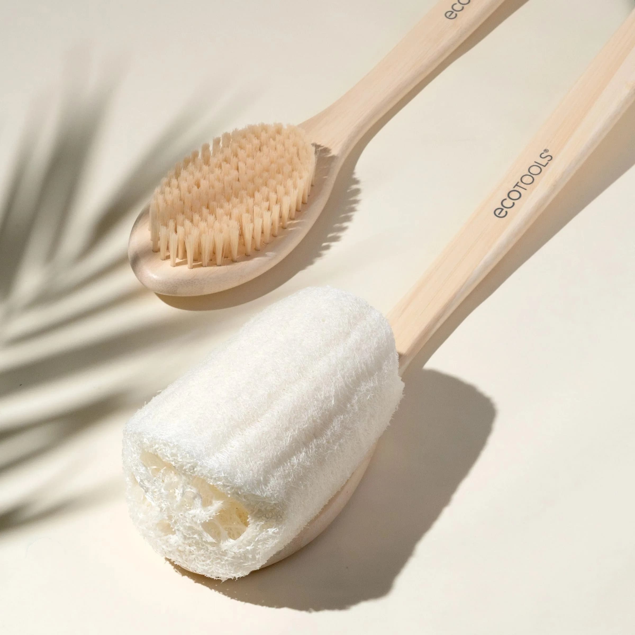 EcoTools Bath Bristle Brush, Long Handle Back Scrubber for Shower with Bamboo Handle | Gentle Exfoliation for Smooth Skin - view 4