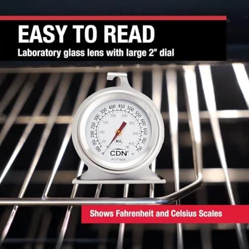 CDN ProAccurate High Heat Oven Thermometer POT750X | 50°C-400°C (150-750°F) | NSF Certified Stainless Steel thumbnail 4
