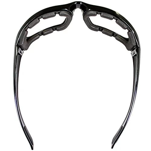 Birdz Eyewear Oriole Padded Motorcycle Glasses (Black Frame/Clear Lens) | Shatterproof Anti-Fog Polycarbonate thumbnail 5