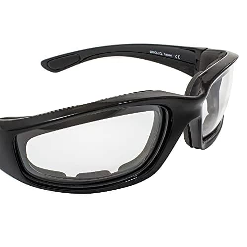 Birdz Eyewear Oriole Padded Motorcycle Glasses (Black Frame/Clear Lens) | Shatterproof Anti-Fog Polycarbonate thumbnail 8