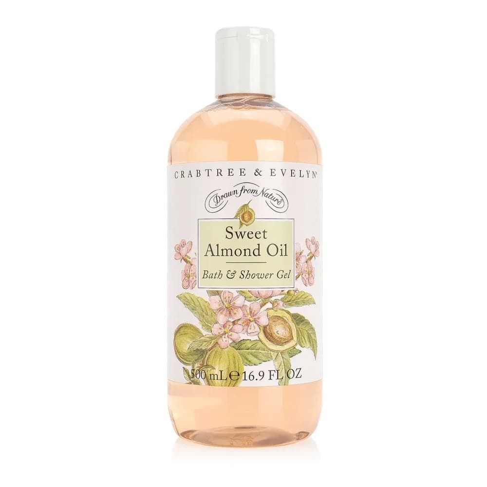 Crabtree & Evelyn Sweet Almond Oil Bath and Shower Gel 500ml (16.9 Fl Oz) | Conditions Skin & Maintains Moisture Balance - main product image