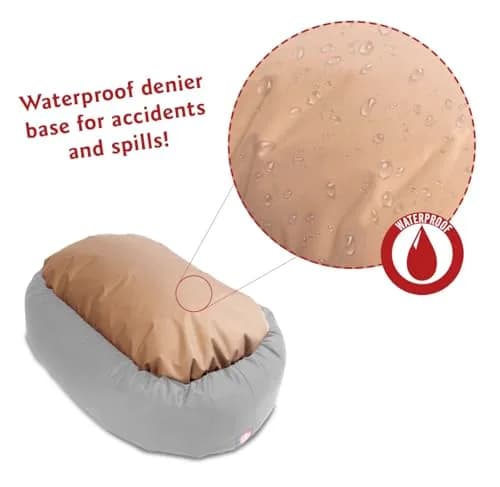 Majestic Pet Suede Calming Dog Bed, 32 Inch Medium, Round, Washable, Sage | Supportive Bolster & Elegant Design thumbnail 5