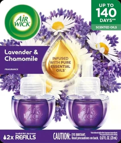 Air Wick Plug in Scented Oil Refill Lavender & Chamomile 2x0.38 Fl Oz (0.76 Fl Oz Total) | Infused with Natural Essential Oils thumbnail 2
