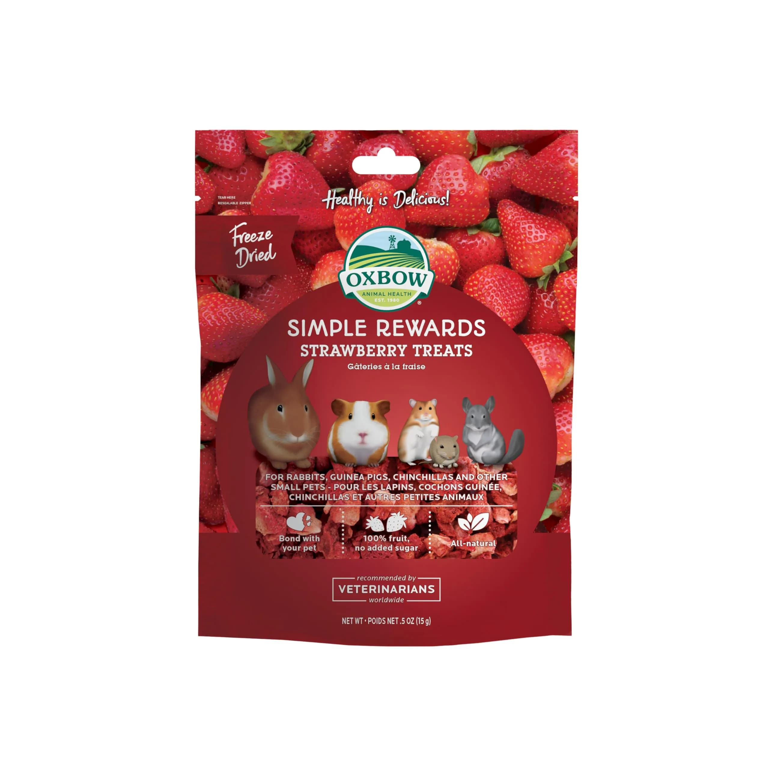 Oxbow Simple Rewards Timothy Treats for Small Pets, 1.4 oz (40g) | High-Fiber Hay Snacks for Digestive & Dental Health — 0.5 Ounce