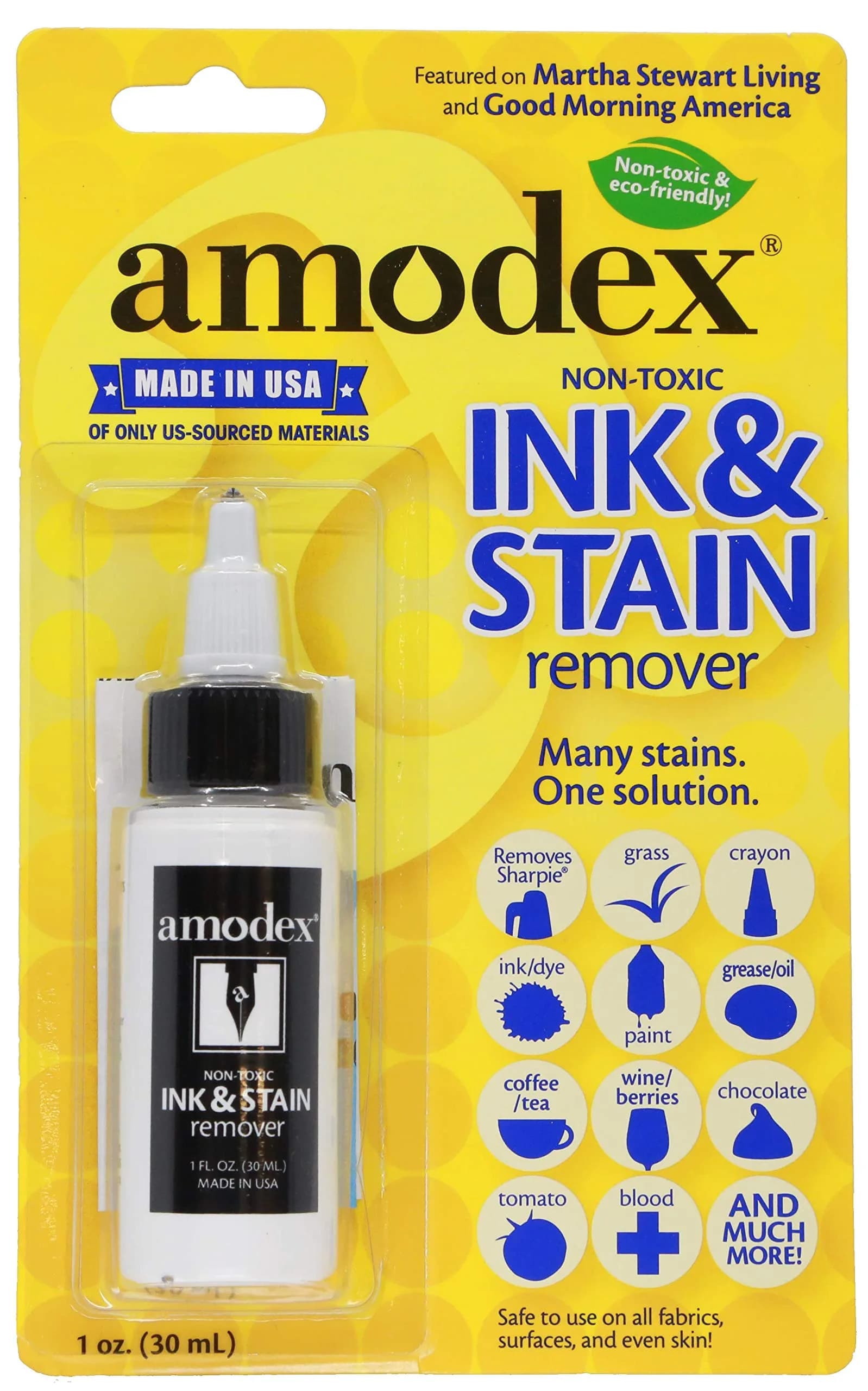 Amodex Ink and Stain Remover Liquid Formula 118ml (4 fl oz) | Professional Strength Stain Removal — 1 fl oz