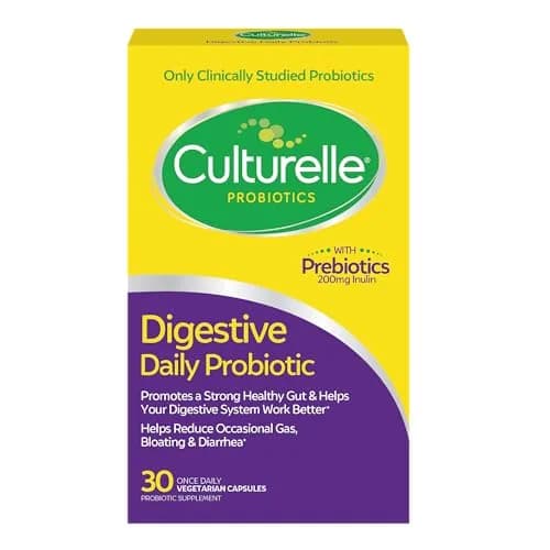 Culturelle Digestive Daily Probiotic Capsules 30 Count | Clinically Proven Lactobacillus GG for Gut Health thumbnail 1
