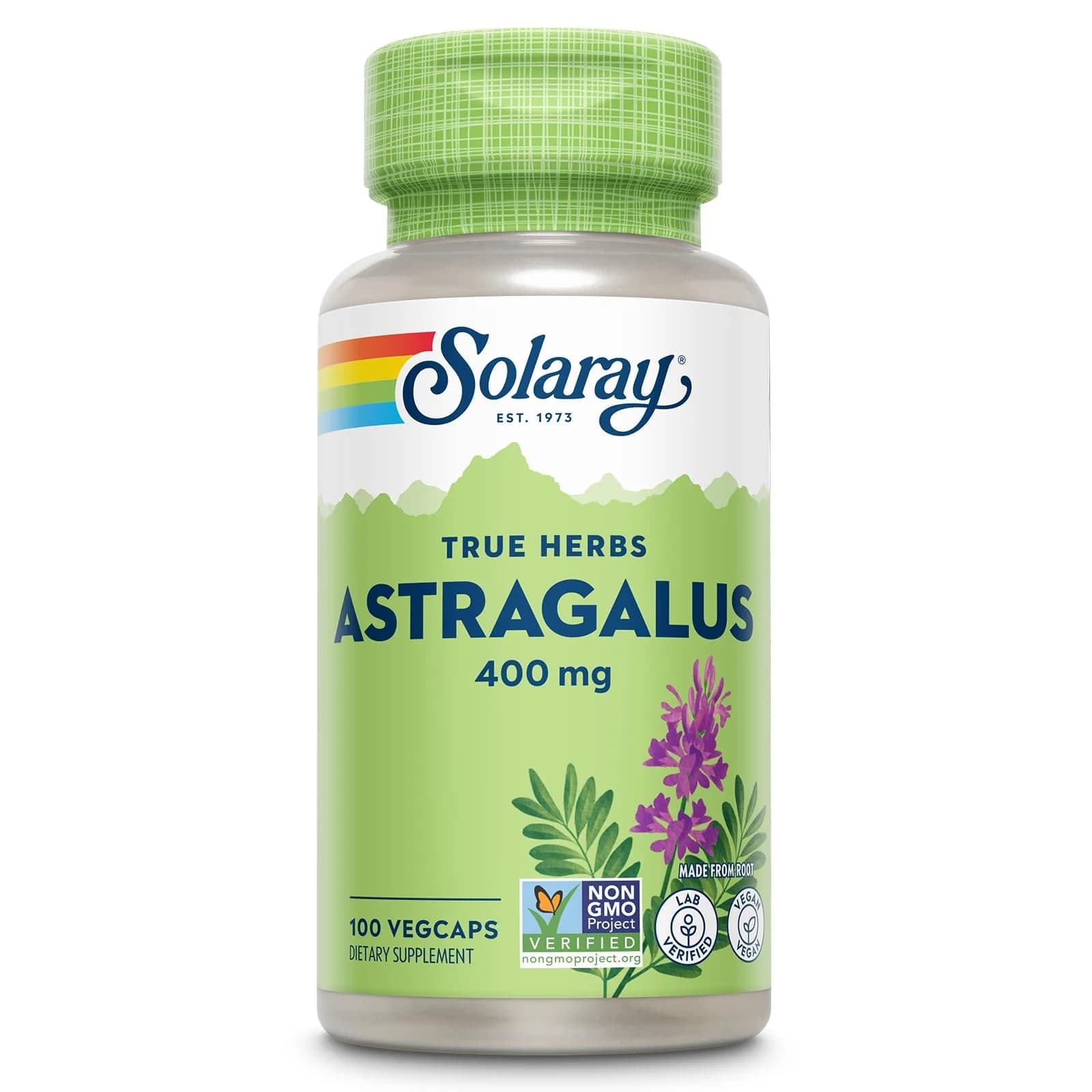 SOLARAY Astragalus Root 400mg VegCaps | Traditional Herbal Support for Stress & Immunity