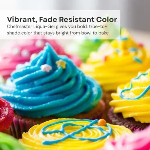 Chefmaster Lemon Yellow Liqua-Gel Food Coloring | Vibrant, Fade-Resistant | 10.5 oz | Made in USA thumbnail 3