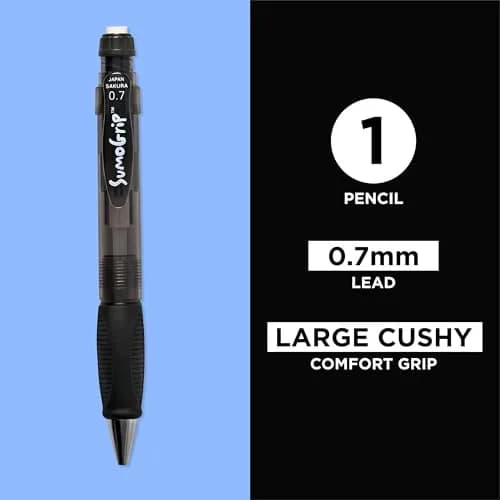 Sakura SumoGrip Ergonomic Mechanical Pencil 0.7 mm Gray | Comfortable Grip for Writing thumbnail 2