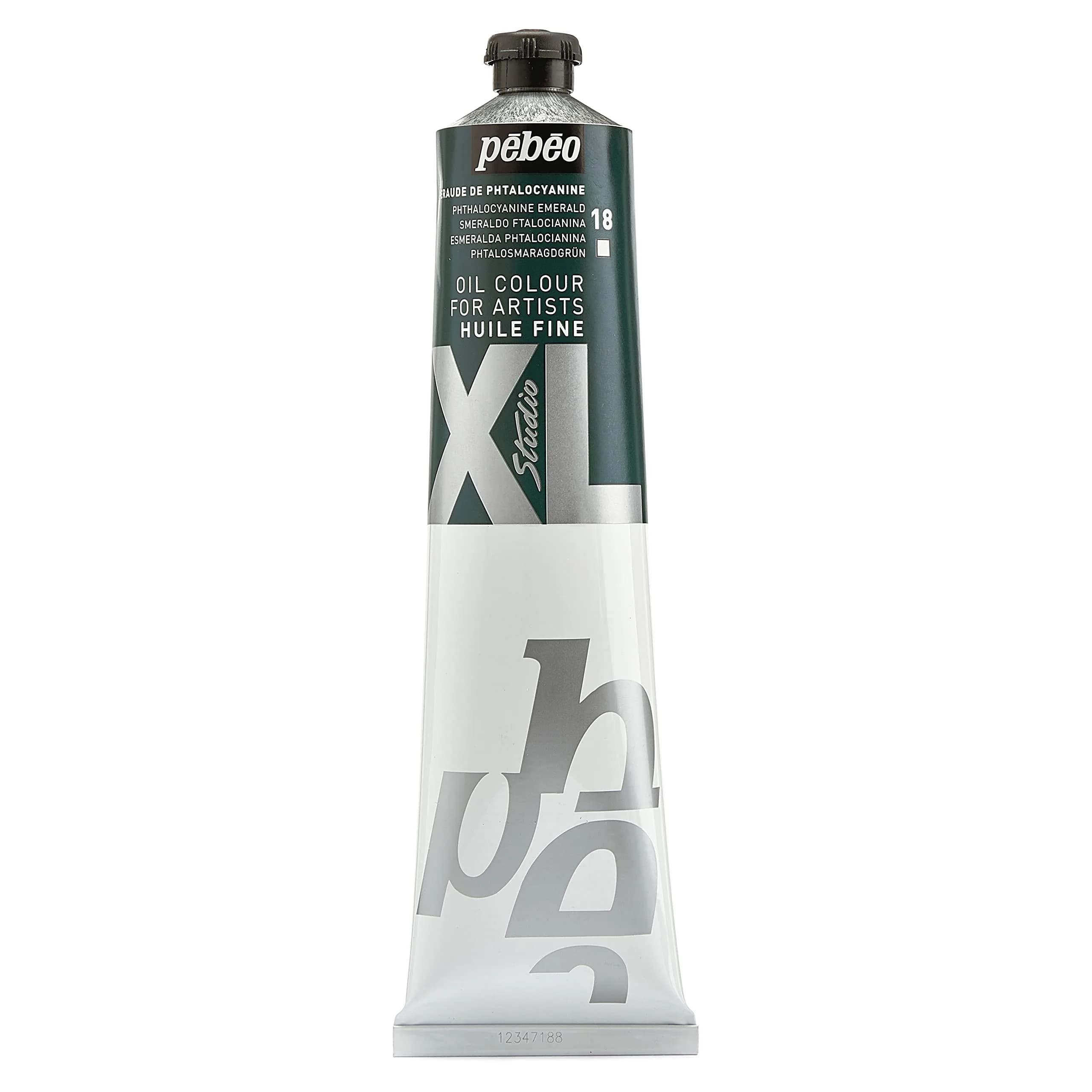 PEBEO Fine Oil XL Prussian Blue 200ml (6.76 Fl Oz) | Artist Grade Oil Paint for Canvas, Wood, Metal — Emerald Green