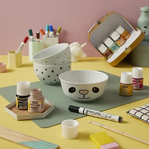 Pebeo Porcelaine 150 Gold Ceramic Paint 45ml (1.52 Fl Oz) | Bake in Kitchen Oven for Permanent Gloss Finish thumbnail 3
