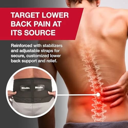MUELLER Lumbar Back Brace Plus Size | Adjustable Support for Back Pain Relief thumbnail 6