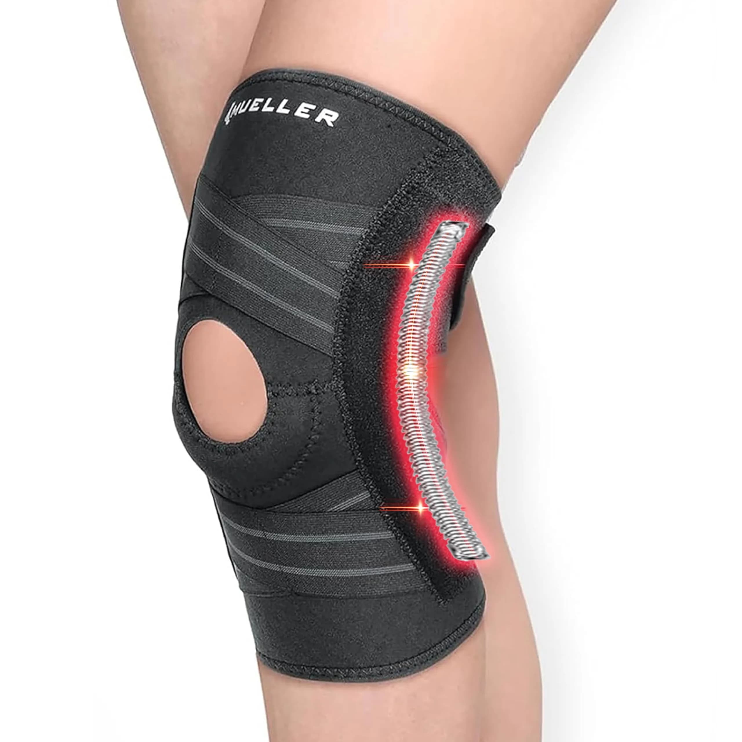 MUELLER Self Adjusting Knee Brace Black One Size | Orthopedic Brace for Arthritis, Sprains - main product image