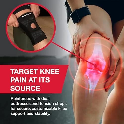 MUELLER Self Adjusting Knee Brace Black One Size | Orthopedic Brace for Arthritis, Sprains thumbnail 6