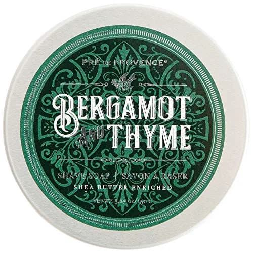 Pre de Provence Bergamot & Thyme Men's Shave Soap in Tin 150g (5.3 oz) | Shea Butter Enriched for Smooth Skin thumbnail 1