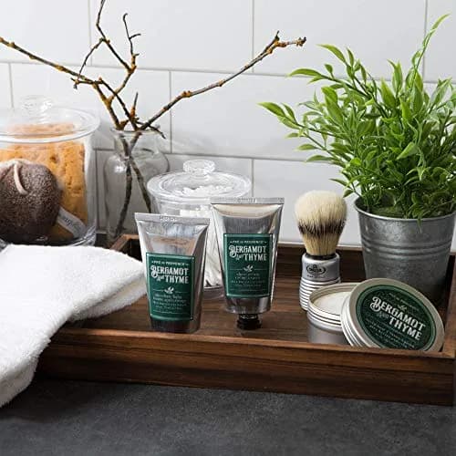 Pre de Provence Bergamot & Thyme Men's Shave Soap in Tin 150g (5.3 oz) | Shea Butter Enriched for Smooth Skin thumbnail 5