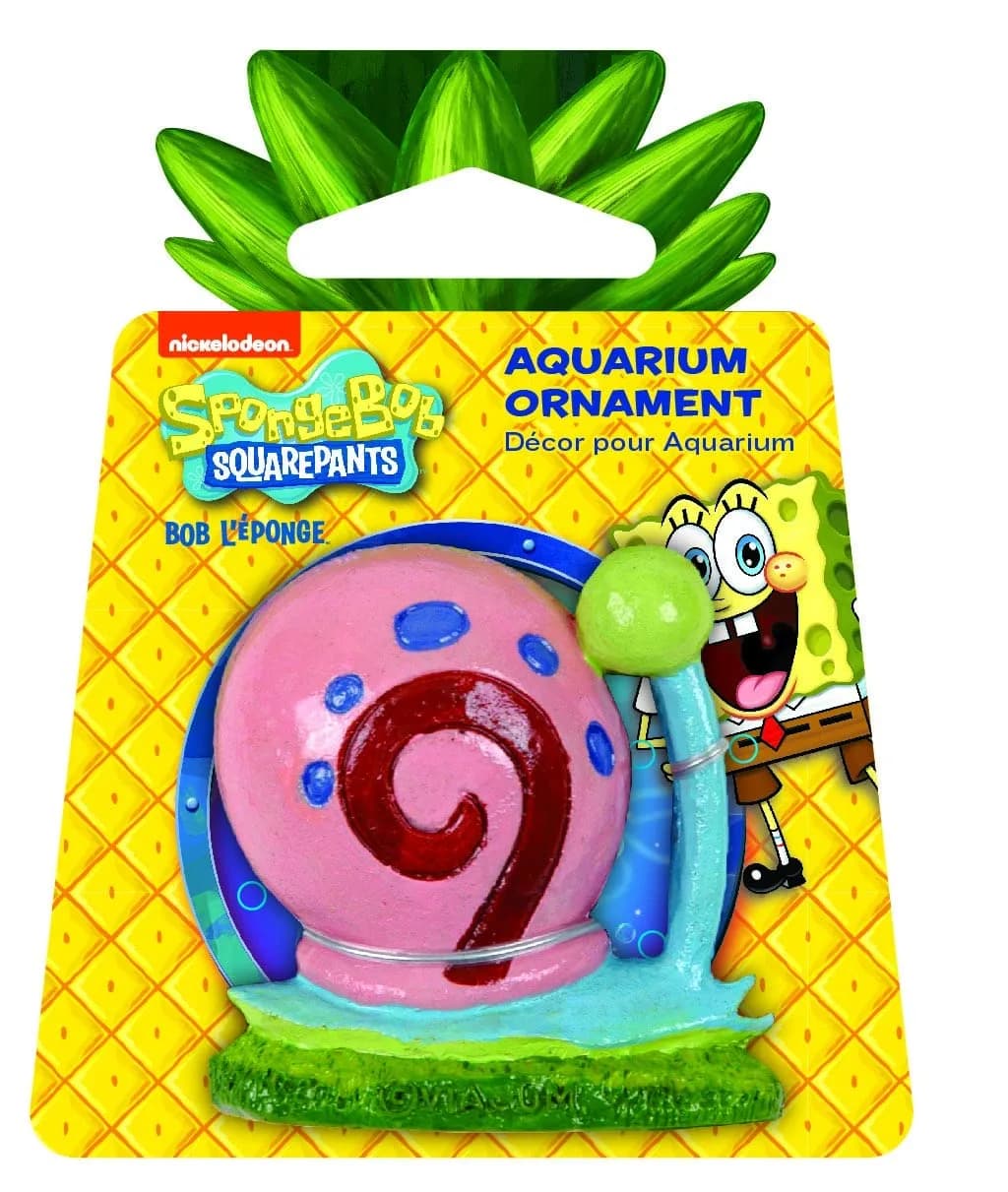 Penn-Plax Spongebob Gary Mini Aquarium Ornament 2.54 cm (1 Inch) | Officially Licensed Resin Decor for Betta Bowls & Small Tanks