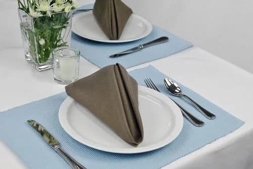 DII Solid Cotton Napkin Set Collection 51cm x 51cm (20" x 20") | 6 Piece Brown Everyday Napkins thumbnail 6