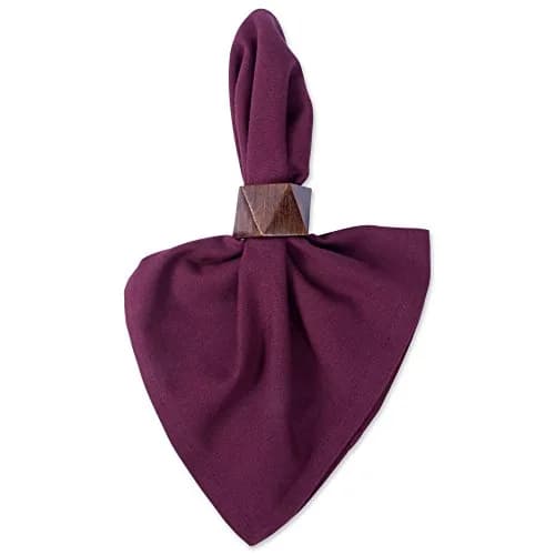 DII Solid Cotton Napkins 51cm (20") x 51cm (20") | Set of 6 BlackBerry Napkins for Formal & Casual Dining thumbnail 4