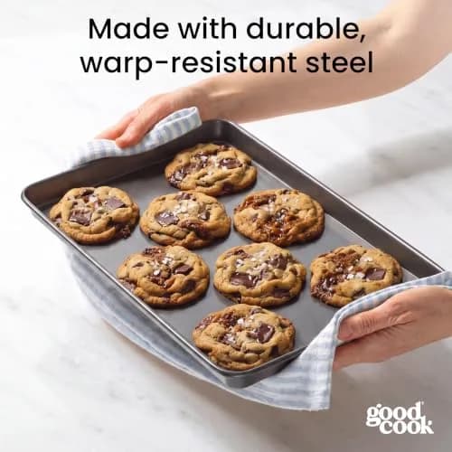 GoodCook 3-Piece Nonstick Baking Sheet Set | Heavy Gauge Steel, Even Heat, Dishwasher Safe thumbnail 5