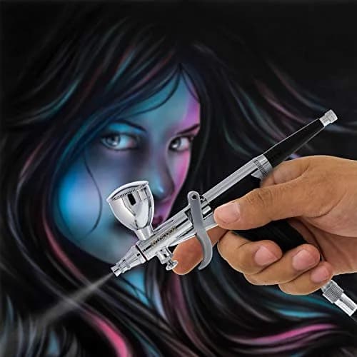 Master Airbrush G79 Precision Fixed Dual-Action Trigger Style Airbrush Set with 3 Tip Sizes & Cups | Gravity Feed thumbnail 7