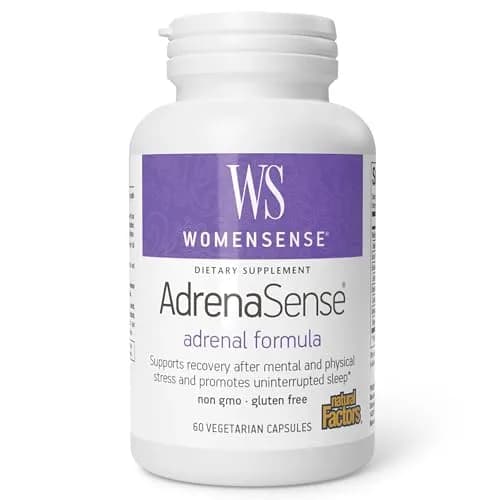 Natural Factors WomenSense AdrenaSense | Herbal Stress & Adrenal Support, Vegan, 60 Capsules thumbnail 1