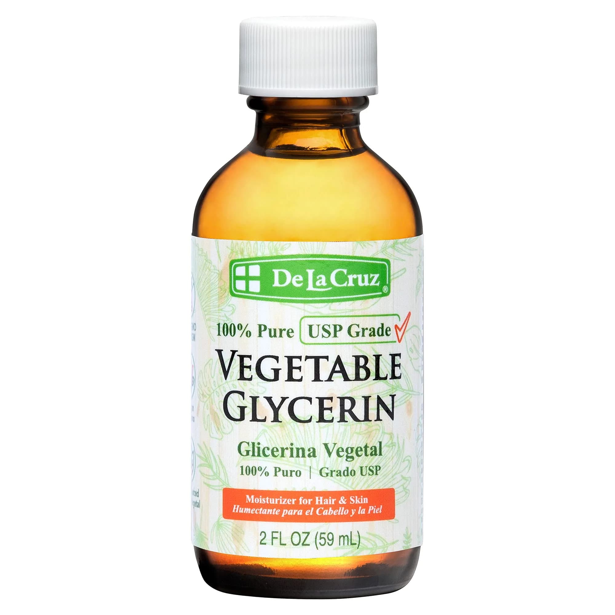 De La Cruz Vegetable Glycerin 2 Fl Oz | Pure USP Grade Moisturizer & DIY Emollient - main product image