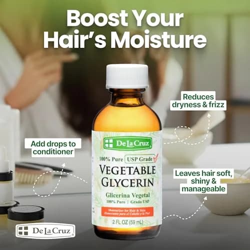 De La Cruz Vegetable Glycerin 2 Fl Oz | Pure USP Grade Moisturizer & DIY Emollient thumbnail 4