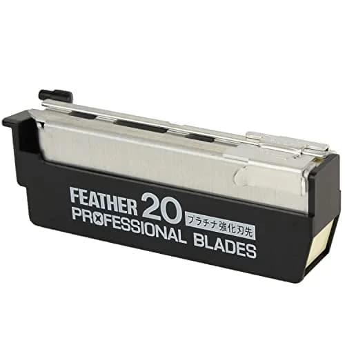 Feather Artist Club Professional Razor Blades 20 Count | Triple-Ground Platinum Coated Edges for Barbers & Men's Grooming thumbnail 6