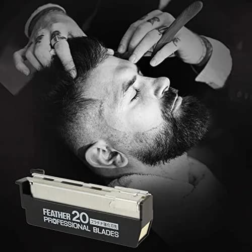 Feather Artist Club Professional Razor Blades 20 Count | Triple-Ground Platinum Coated Edges for Barbers & Men's Grooming thumbnail 3