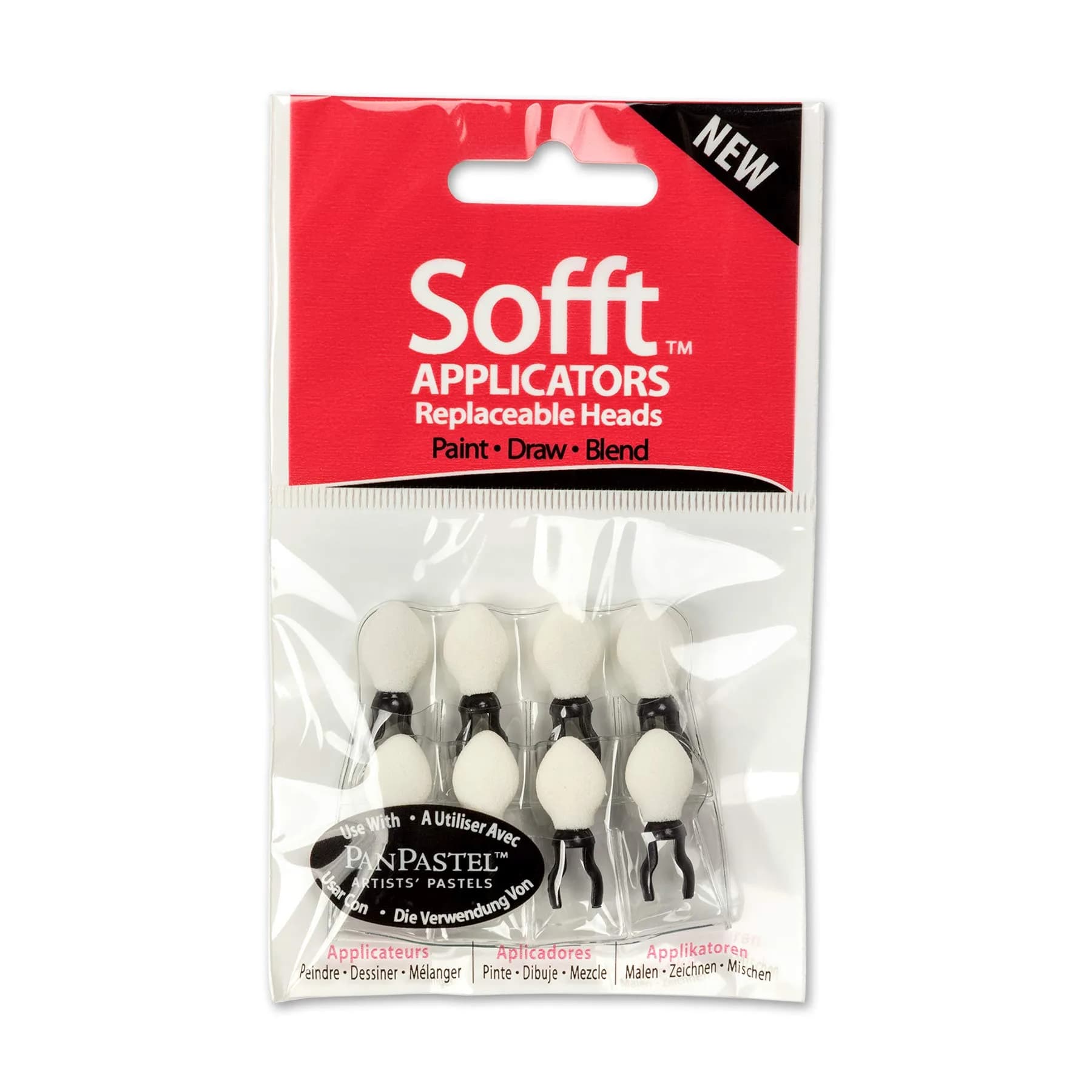 PanPastel Colorfin Sofft Applicators Replacement Heads 8 Count (0.23 kg / 0.5 lb) | Premium Artist Quality Foam - main product image