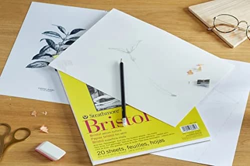 Strathmore 300 Series Vellum Bristol Paper Pad, Tape Bound, 9x12 inches (270g/100lb) thumbnail 2