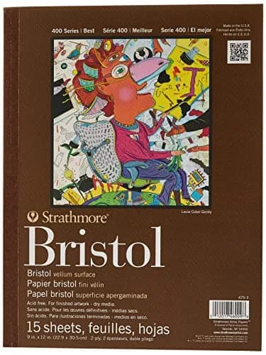 Strathmore 475-3 400 Series Bristol Vellum 9"x12" 15 Sheets | Artist-Preferred Heavyweight Art Paper thumbnail 1