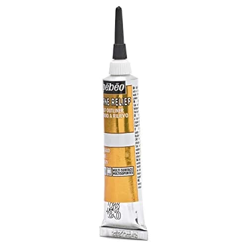 Pebeo Vitrail Cerne Relief Dimensional Paint 20 ml | Metallic Gold for Glass & Metal thumbnail 3