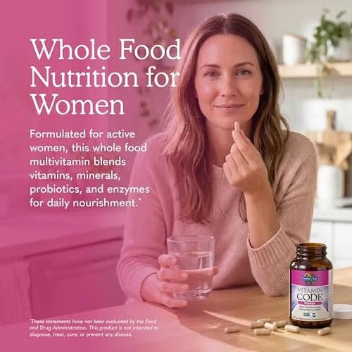 Garden of Life Vitamin Code Women's Multivitamin 120 Capsules | Gluten-Free, Whole Food Support thumbnail 2