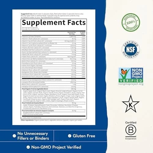 Garden of Life Vitamin Code Men 50 & Wiser Multivitamin 120 Capsules thumbnail 3