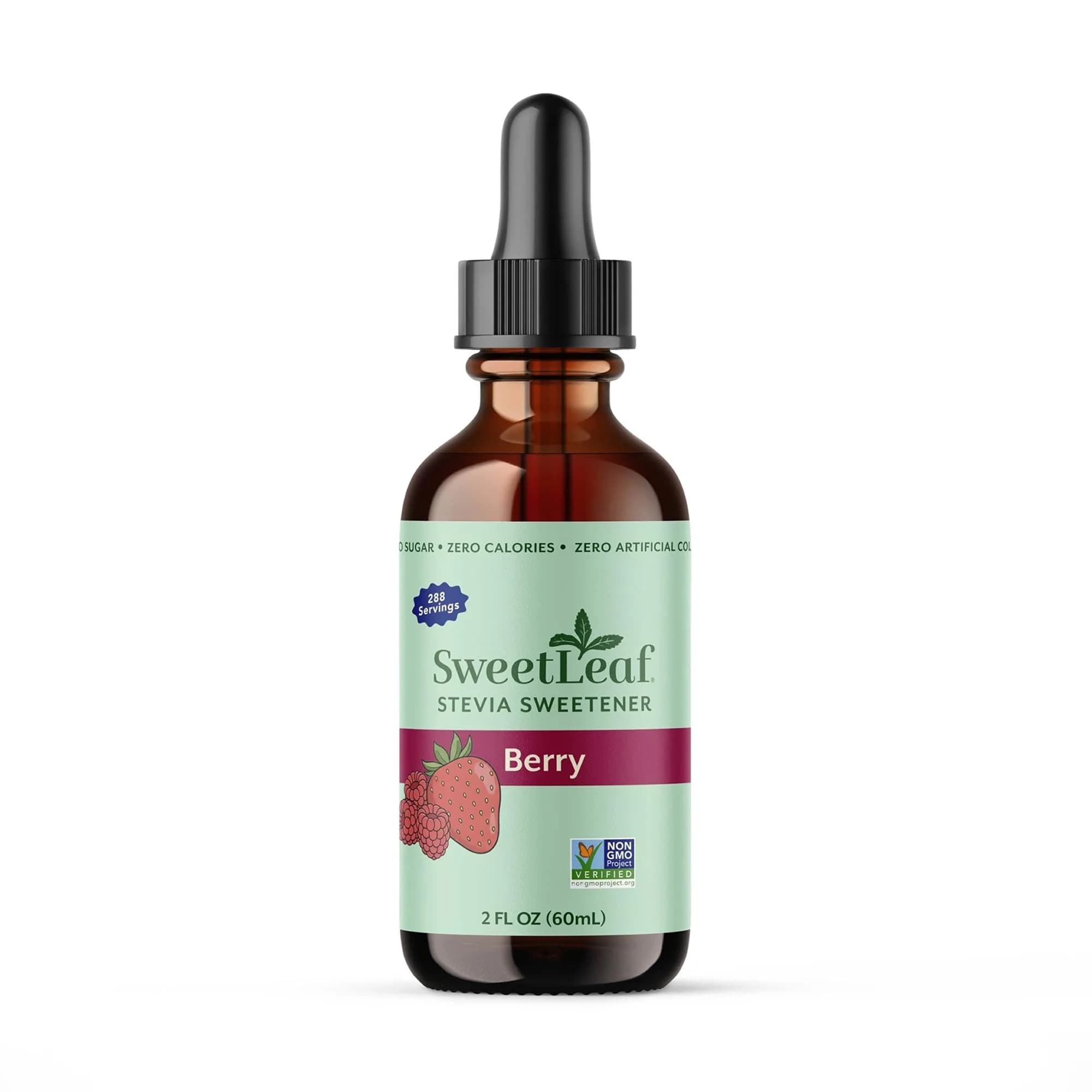 SweetLeaf Stevia Drops Liquid Sweetener, Berry - 2 Fl Oz, Pack of 2 | Zero Calorie, Natural Flavor, Keto Friendly — Berry / 2 Fl Oz